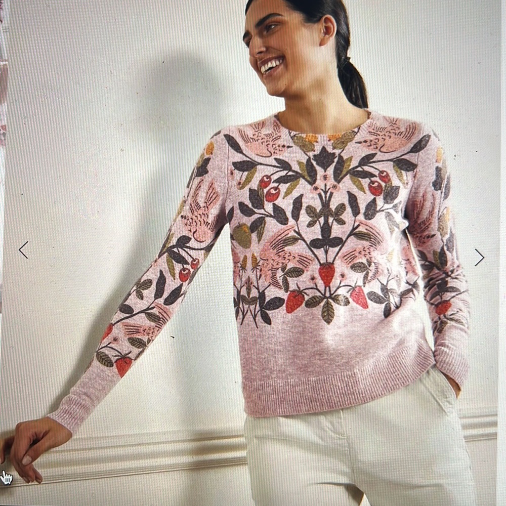 Printed Fluffy Sweater M